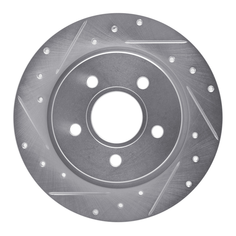 Ford Focus Brake Rotor (1) - Rear Left - R1 Concepts - Drilled & Slotted - Silver - `12-`18 Ford Focus Brake Rotor (1) - Rear Left - R1 Concepts - Drilled & Slotted - Silver - `12-`18